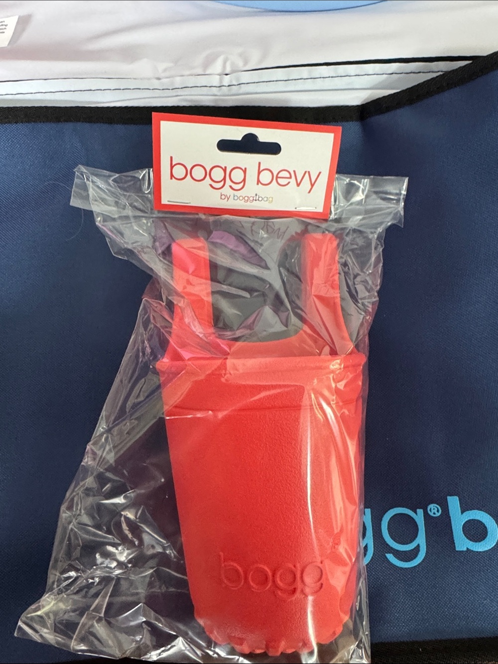 Bogg bag Light Blue Tote with Cooler Bag and Red Cup Set NWT - Picture 3 of 3